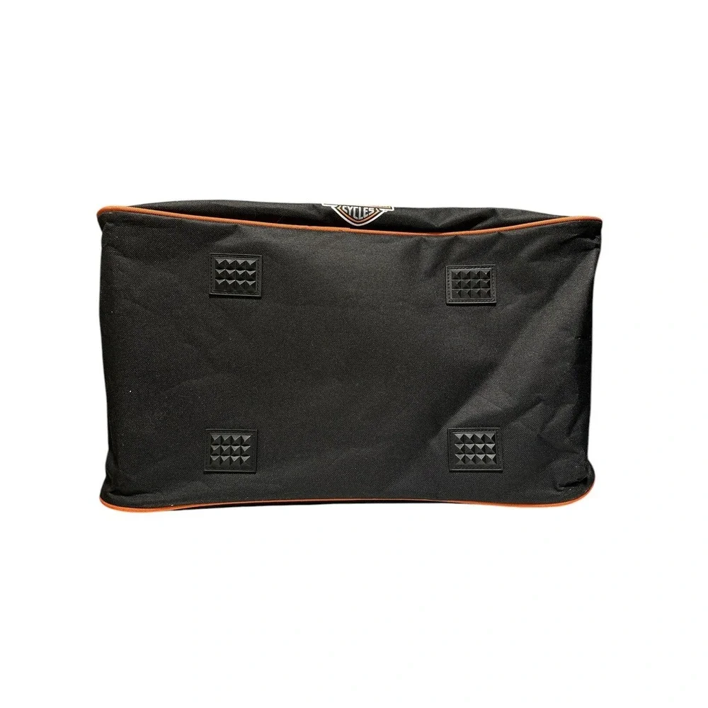 Harley-Davidson Motorcycles Eagle Logo Black & Orange Durable Travel Duffle Bag